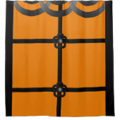 Orangefarbener Duschvorhang (Vorderseite)