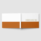 Orangefarbener ERNTEDANK für Weißblöcke Gästebuch (Voll)