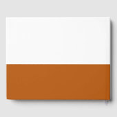 Orangefarbener ERNTEDANK für Weißblöcke Gästebuch (Rückseite)