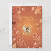 Orangefarbener Erntedank mit Cornucopia Harvest Einladung (Vorderseite)