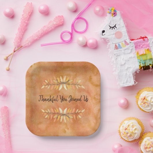 Orangefarbener Erntedank Party Herbstleere Pappteller (Party)