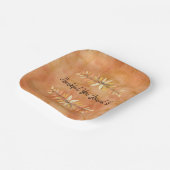 Orangefarbener Erntedank Party Herbstleere Pappteller (Gewinkelt)