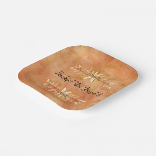 Orangefarbener Erntedank Party Herbstleere Pappteller (Gewinkelt)