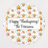 Orangefarbener Fall Adhesiv/wasserdicht Etiketten (Design 2)