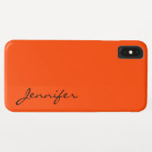 Orangefarbener Farbhintergrund Case-Mate iPhone Hülle (Rückseite (Horizontal))