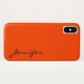 Orangefarbener Farbhintergrund Case-Mate iPhone Hülle (Rückseite (Horizontal))