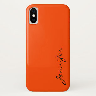 Orangefarbener Farbhintergrund iPhone X Hülle