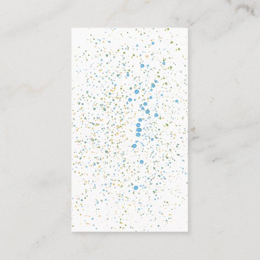 Orangefarbener Farbstift - Monogramm Visitenkarte (Rückseite)