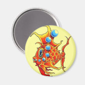orangefarbener Fisch-Magnet Magnet (Vorderseite/Rückseite)