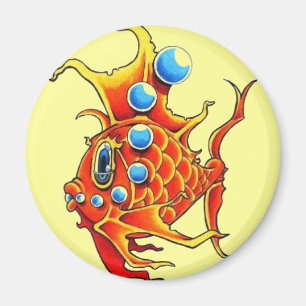 orangefarbener Fisch-Magnet Magnet