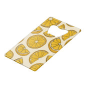 Orangefarbener Flaschenöffner (Vorderseite Schrägansicht)