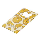 Orangefarbener Flaschenöffner (Rückseite Schrägansicht)