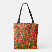 Orangefarbener Frühlingstraum Tasche (Rückseite)
