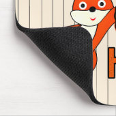 Orangefarbener Fuchs mit Herzgel-Mauspad Mousepad (Ecke)