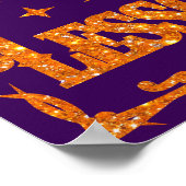 Orangefarbener Glitzer, freie Flüge Poster (Ecke)