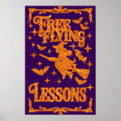 Orangefarbener Glitzer, freie Flüge Poster (Vorne)