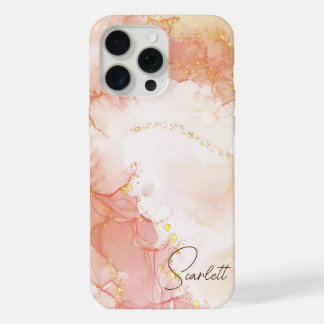 Orangefarbener Glitzer für Aquarellfarben iPhone 15 Pro Max Hülle