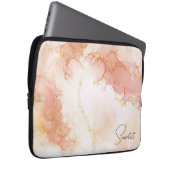 Orangefarbener Glitzer für Aquarellfarben Laptopschutzhülle (Vorne Rechts)