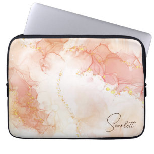 Orangefarbener Glitzer für Aquarellfarben Laptopschutzhülle