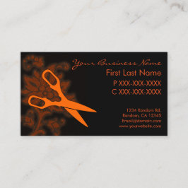 Orangefarbener Glitzer wirbelnde Visitenkarten Visitenkarte