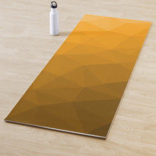 Orangefarbener Gradient geometrisches Maschenmuste Yogamatte