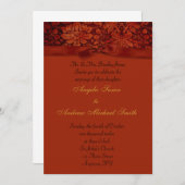 Orangefarbener Herbst Einladung (Vorne/Hinten)