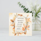 Orangefarbener Herbst in einer Christlichen Hochze Einladung (Stehend Vorderseite)