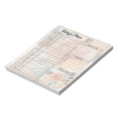 Orangefarbener Herbstkalender Notizblock (Rotiert)