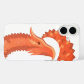 Orangefarbener Herzdrache Case-Mate iPhone Hülle (Rückseite (Horizontal))