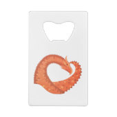 Orangefarbener Herzdrache Geldkarten Flaschenöffner (Rückseite)