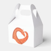 Orangefarbener Herzdrache Geschenkschachtel (Rückseite)