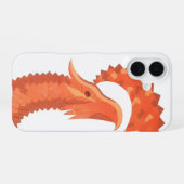 Orangefarbener Herzdrache iPhone 16 Hülle (Rückseite (Horizontal))
