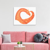 Orangefarbener Herzdrache Leinwanddruck (Insitu (Wohnzimmer))