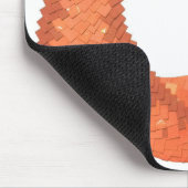 Orangefarbener Herzdrache Mousepad (Ecke)