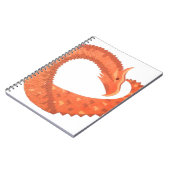 Orangefarbener Herzdrache Notizblock (Linke Seite)