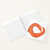 Orangefarbener Herzdrache Notizbuch (Innenseite)