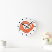 Orangefarbener Herzdrache Runde Wanduhr (Zuhause)