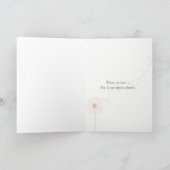 orangefarbener Hibiskus für Beileid Karte (Innenseite)