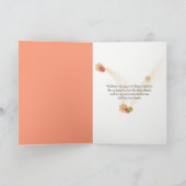 orangefarbener Hibiskus für Beileid Karte (Innenseite)