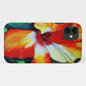 Orangefarbener Hibiskus Tropische Blume Aquarellku Case-Mate iPhone Hülle (Rückseite (Horizontal))