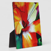 Orangefarbener Hibiskus Tropische Blume Aquarellku Fotoplatte (Seite)