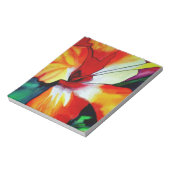 Orangefarbener Hibiskus Tropische Blume Aquarellku Notizblock (Rotiert)