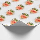 orangefarbener Hibiskus, weich Geschenkpapier (Ecke)