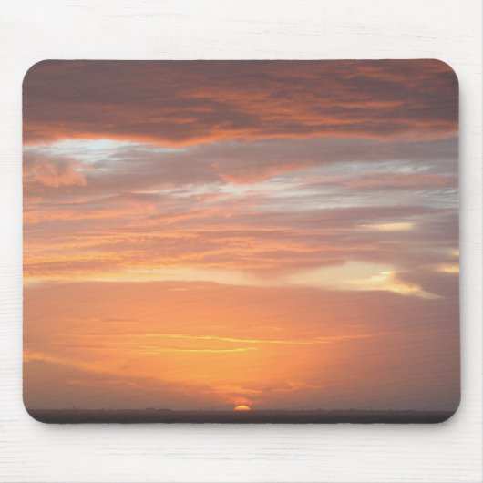 Orangefarbener Himmel Mousepad (Vorne)