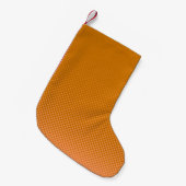 Orangefarbener Hintergrund Kleiner Weihnachtsstrumpf (Vorderansicht (hängend))