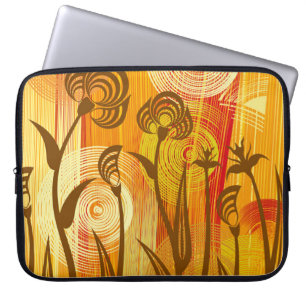 Orangefarbener Hintergrund Laptopschutzhülle