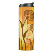 Orangefarbener Hintergrund Thermosbecher (Nach links gedreht)