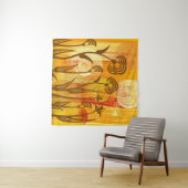 Orangefarbener Hintergrund Wandteppich (Beispiel (Horizontal))
