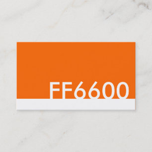 orangefarbener HTML-Code FF6600 Visitenkarte