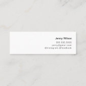 Orangefarbener Hübscher Cartoon Haushaltshilfe Rei Mini Visitenkarte (Rückseite)